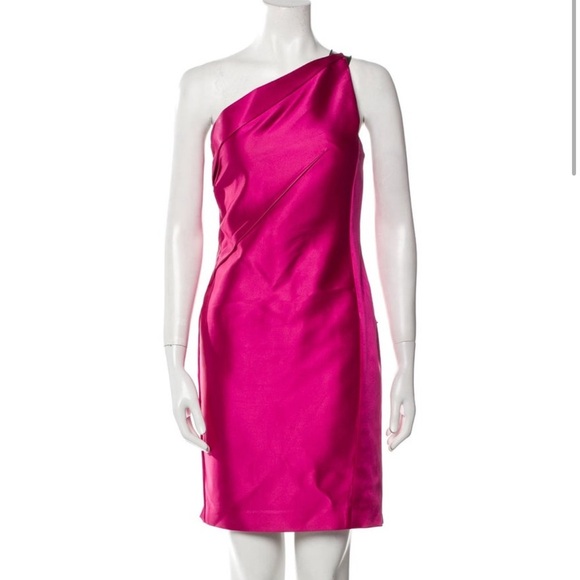 Roland Mouret Pink One-Shoulder Dress size 8 - Picture 2 of 4